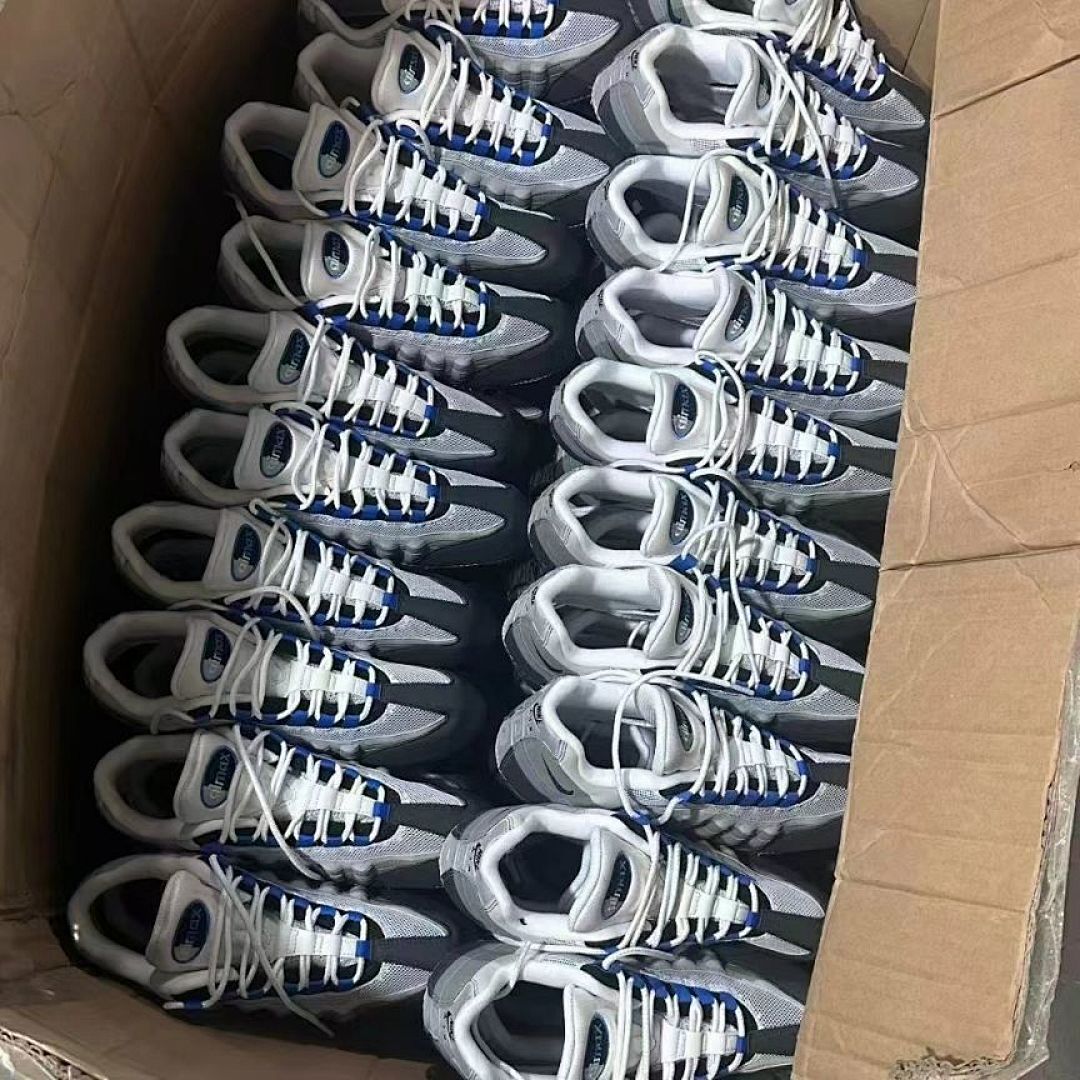 Nike Air Max 95 White Photo Blue Black Grey Gradient Sneakers Men's Women's Running Shoes Trainers Style Code 609048-103