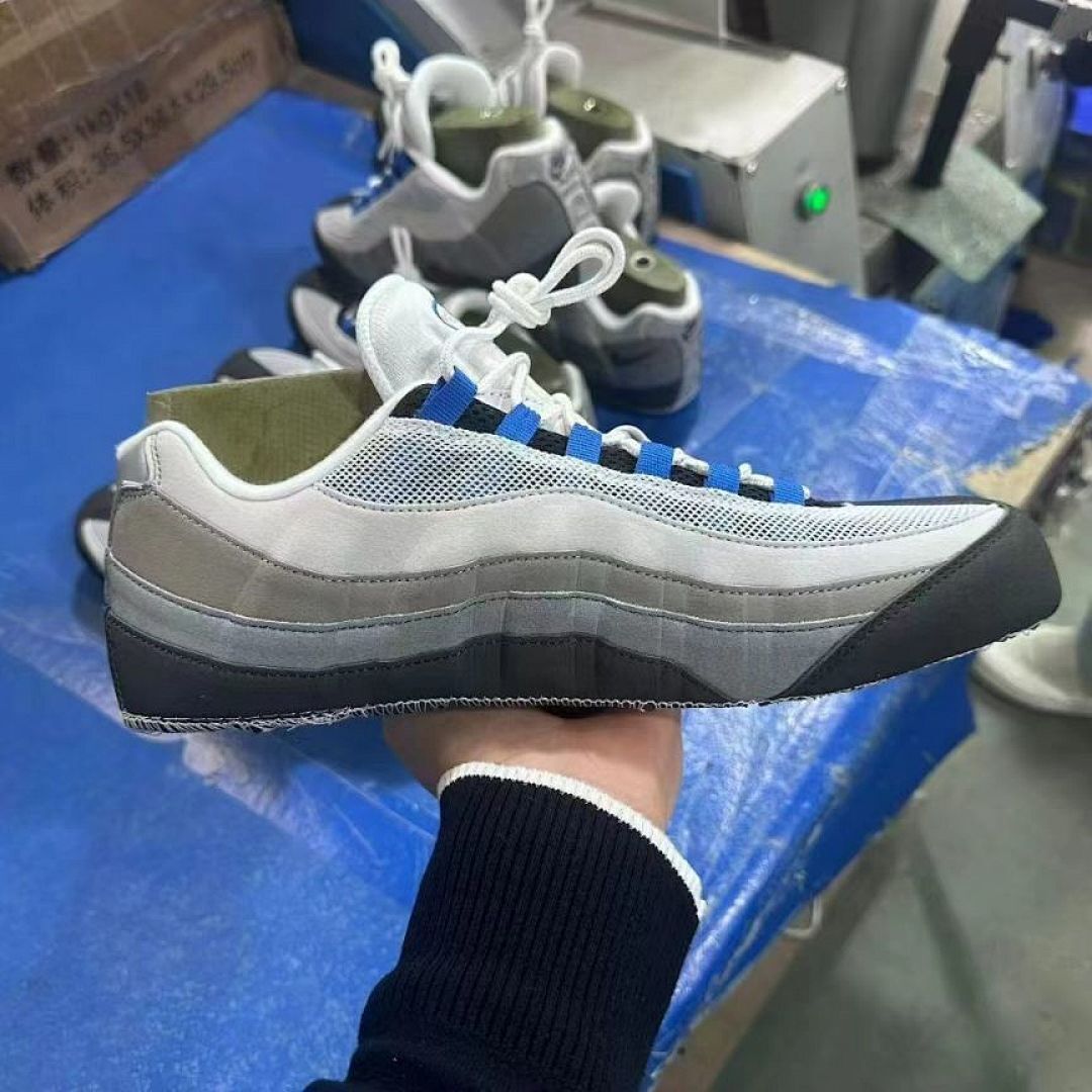 Nike Air Max 95 White Photo Blue Black Grey Gradient Sneakers Men's Women's Running Shoes Trainers Style Code 609048-103