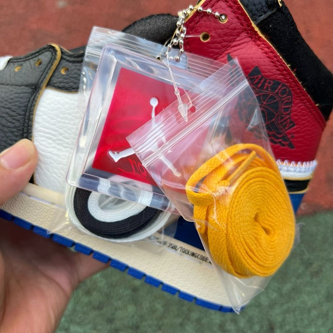 Nike Air Jordan 1 Retro High OG Union LA "Storm Blue" White Varsity Red Black BV1300-100 Men's Sneakers Shoes Limited Edition