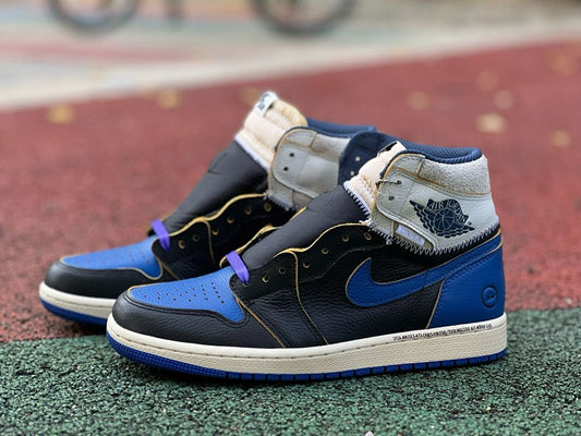 Air Jordan 1 Retro High OG SP Union LA x Fragment Design Royal Blue Black Toe Sample Men's Sneaker (SP26-MNJDLS-473-CHRIS-HIROSHI / TOOLINGCODE: AJ1-NTBF-J-005)