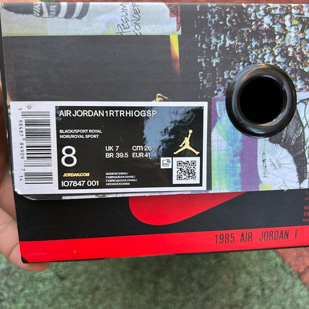 Air Jordan 1 Retro High OG SP Union LA x Fragment Design Royal Blue Black Toe Sample Men's Sneaker (SP26-MNJDLS-473-CHRIS-HIROSHI / TOOLINGCODE: AJ1-NTBF-J-005)