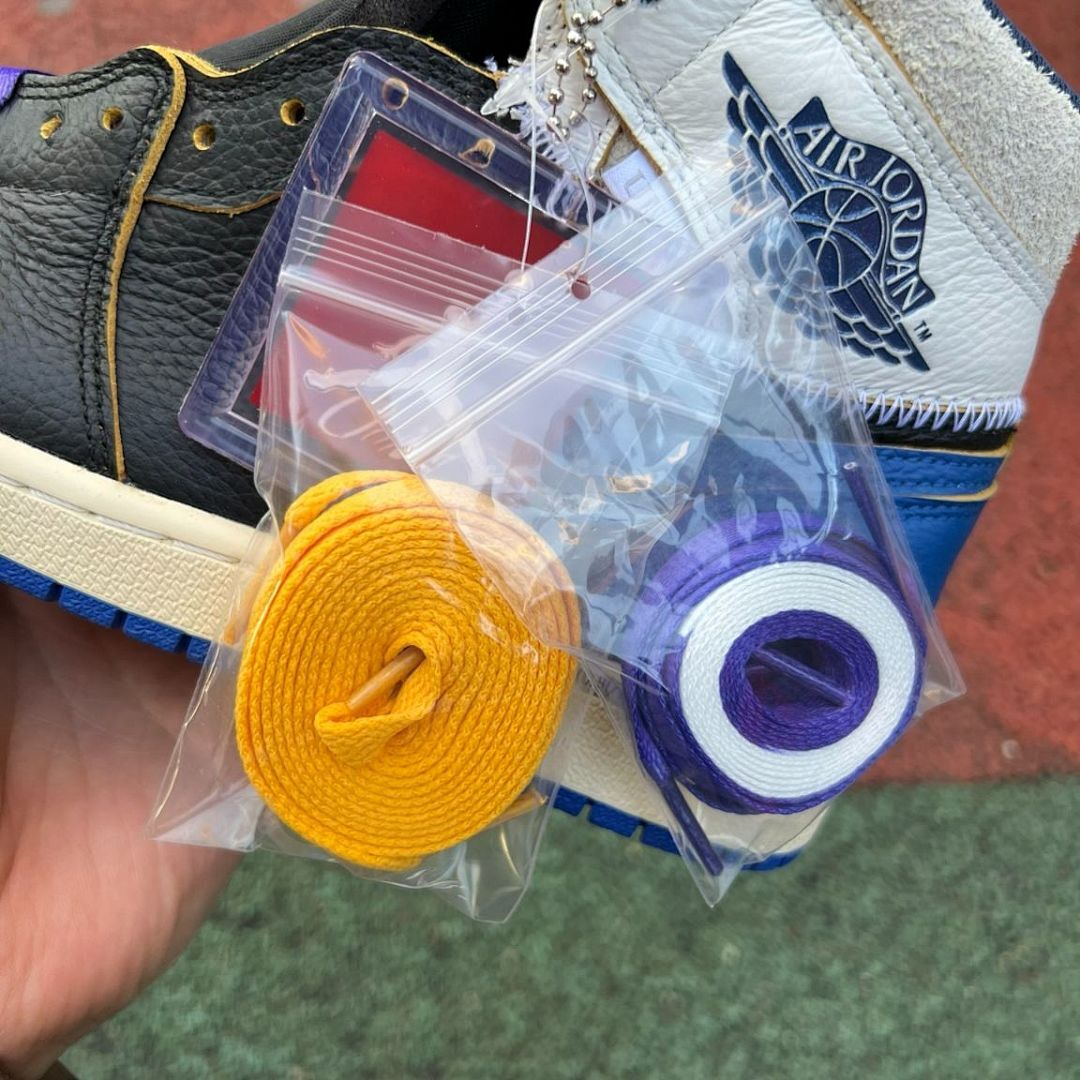 Air Jordan 1 Retro High OG SP Union LA x Fragment Design Royal Blue Black Toe Sample Men's Sneaker (SP26-MNJDLS-473-CHRIS-HIROSHI / TOOLINGCODE: AJ1-NTBF-J-005)