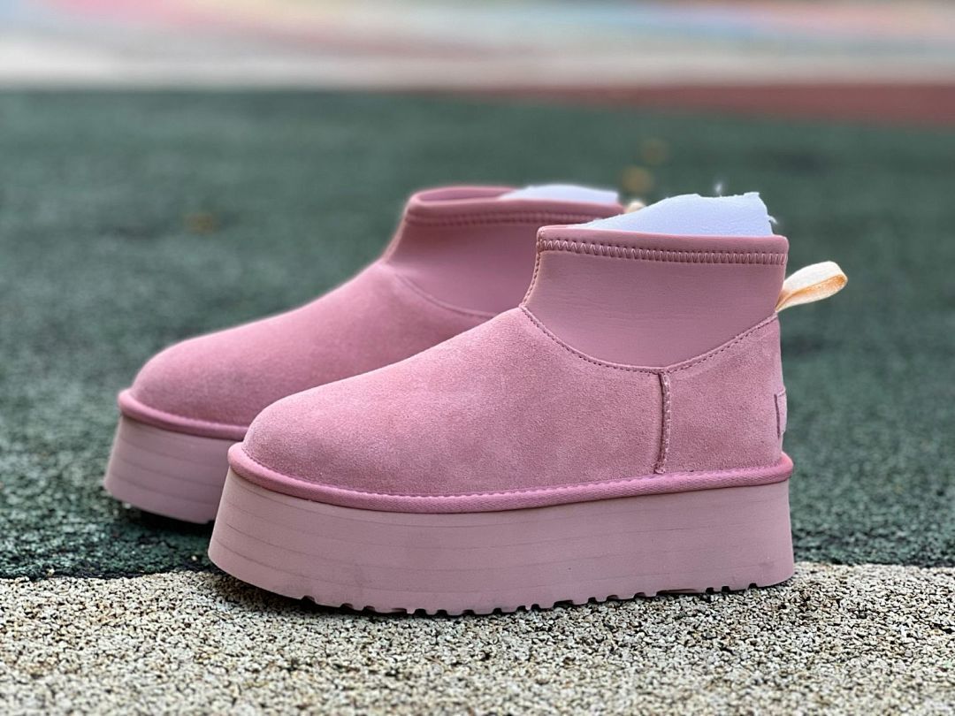 UGG Women's Classic Ultra Mini Platform Boots Rose Suede Style 1135092