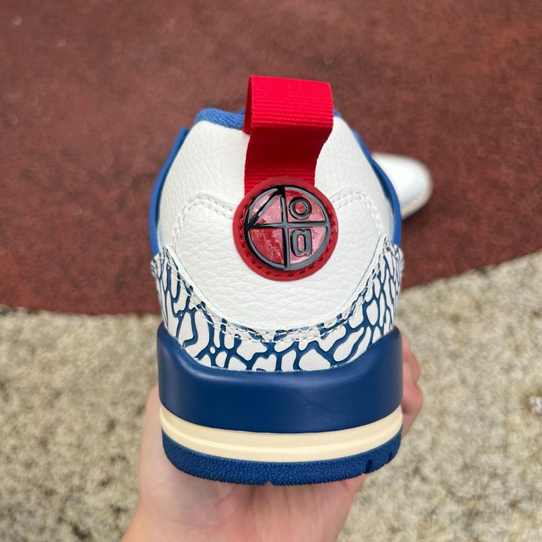 Air Jordan Spizike Low 'Deep Royal Blue' White Varsity Red Men's Sneakers FQ3606-100