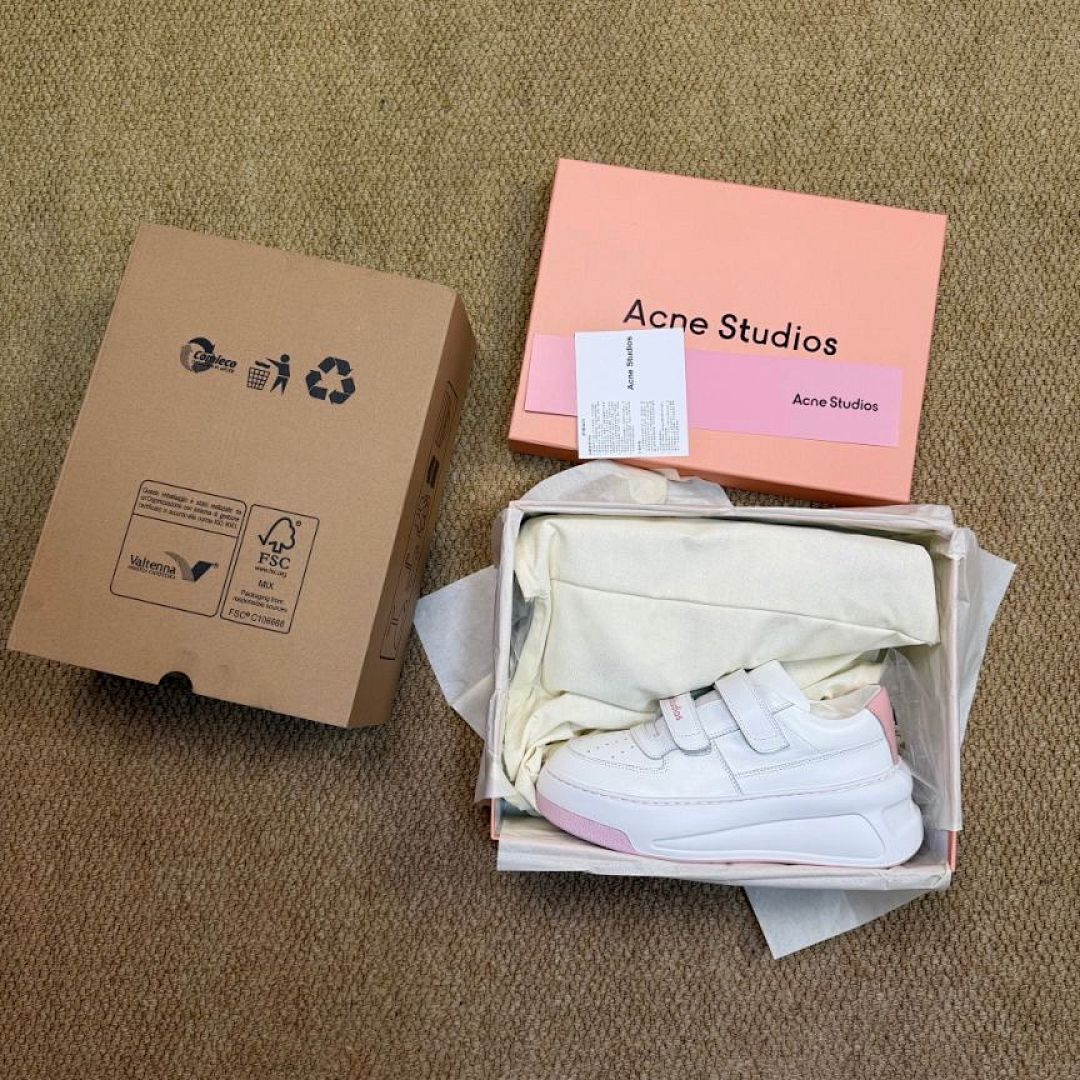 Simmi London Aurelia Women's White Pink Chunky Platform Velcro Strap Trainers