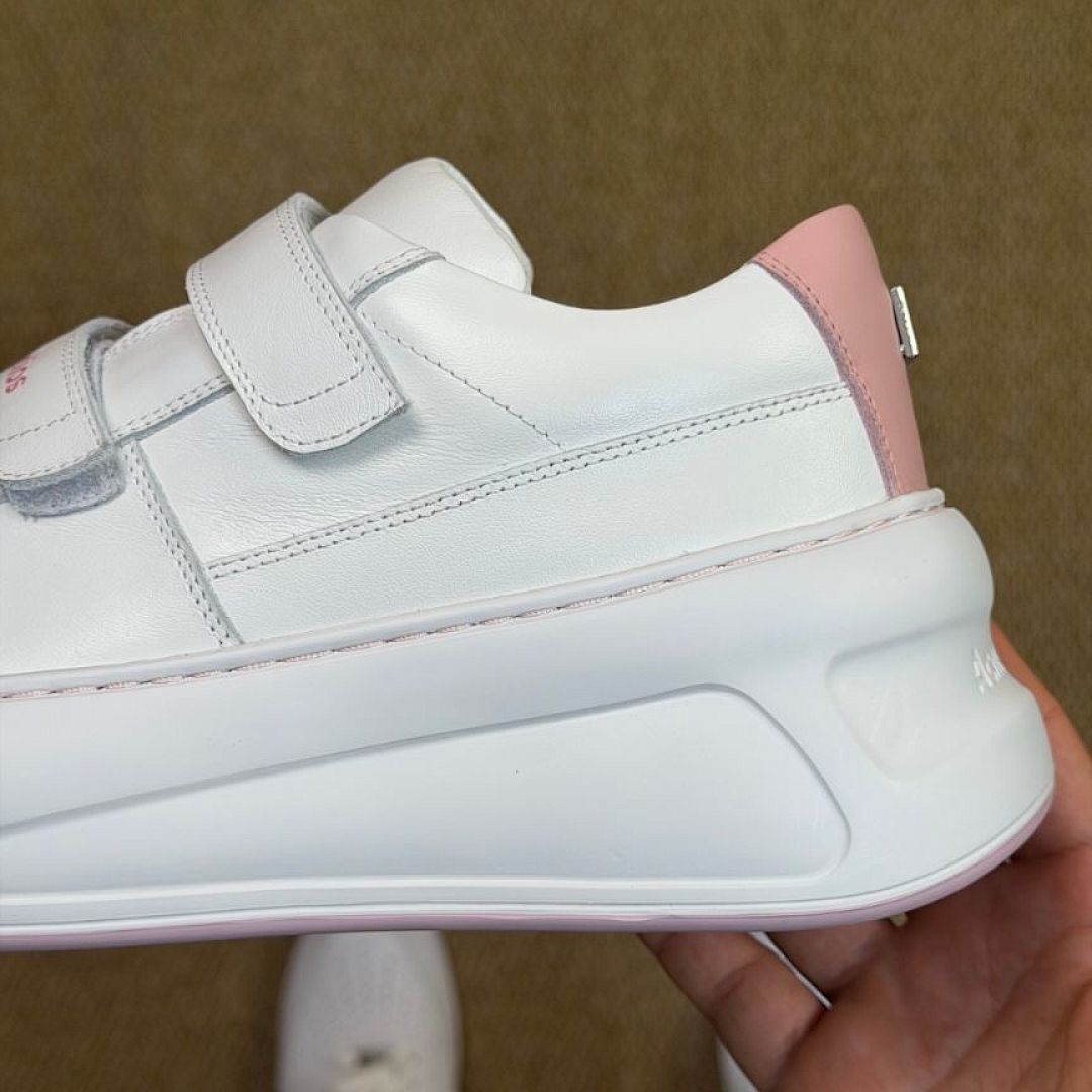 Simmi London Aurelia Women's White Pink Chunky Platform Velcro Strap Trainers