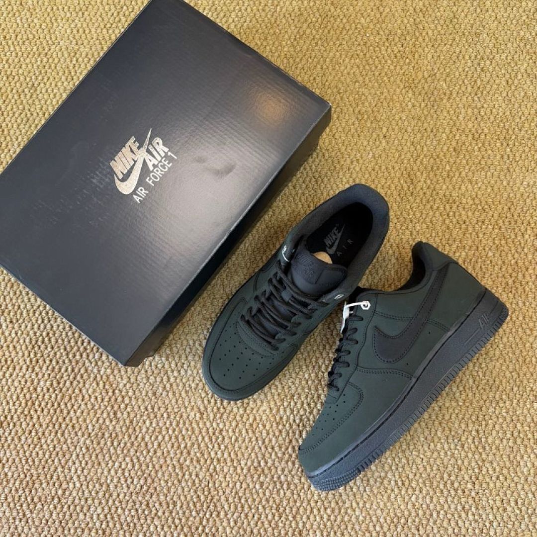 Nike Air Force 1 '07 Low Sequoia Black Sneakers FD9747-300 - Men's Women's Lifestyle Classic Shoes Dark Green AF1 Trainers