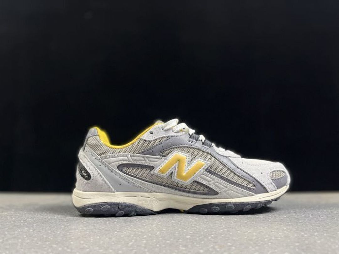 New Balance 2002R Grey Yellow Lifestyle Running Sneakers