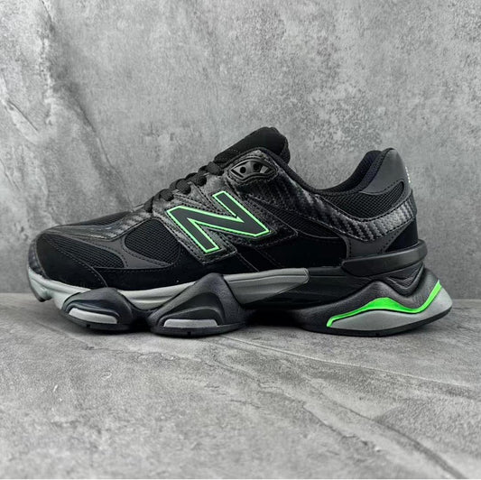 New Balance 9060 Black Atomic Green U9060BLK Men's Women's Lifestyle Sneakers Running Shoes
