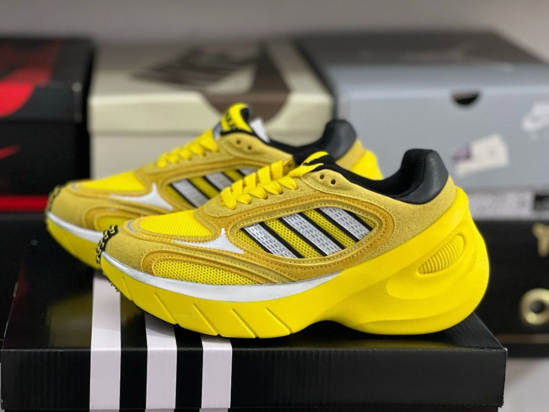 adidas Orketro Pulse Yellow Core Black Cloud White H05593 Men's Women's Lifestyle Running Trainers Sneakers Shoes