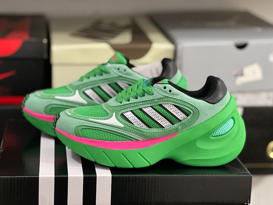 Adidas Response CL Pulse Mint Core Black Shock Pink (GW1244) Men's Women's Green Pink Neon Sneakers
