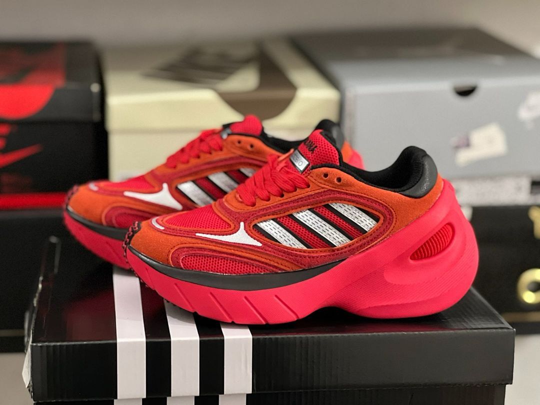 Adidas Oznova Solar Red Bright Orange Core Black HP7919 Men's Lifestyle Sneakers Shoes