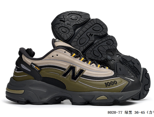 New Balance 1000 Cordura Olive Green Black Beige Chunky Lifestyle Sneakers 8020-77