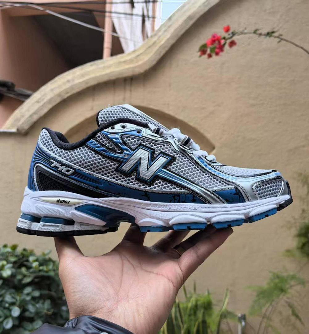 New Balance 740 Running Shoes White Grey Blue Trainers Sneakers
