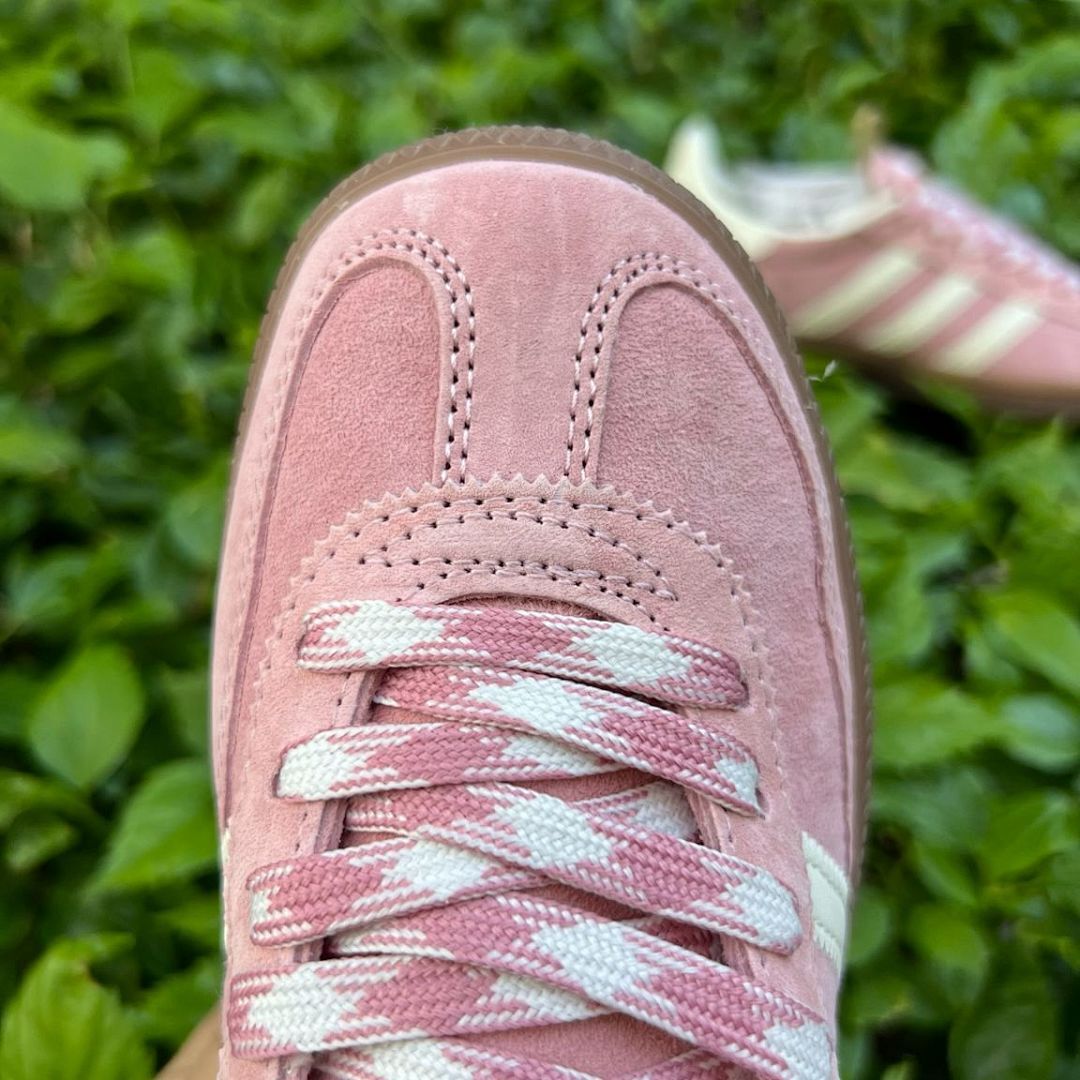 Adidas Handball Spezial IF6561 Women's Clear Pink Suede Cloud White Stripes Gum Sole Retro Sneakers Trainers Shoes