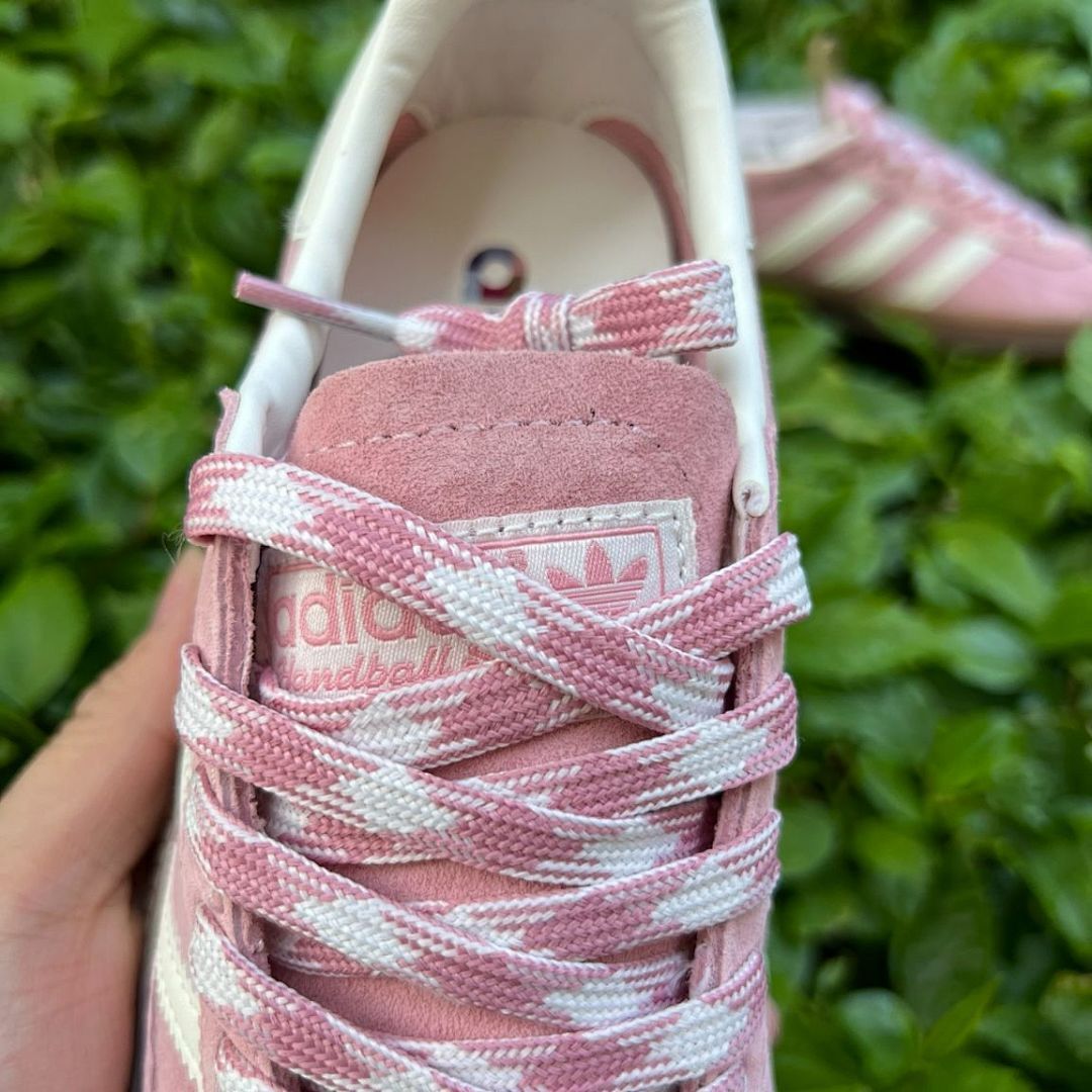 Adidas Handball Spezial IF6561 Women's Clear Pink Suede Cloud White Stripes Gum Sole Retro Sneakers Trainers Shoes