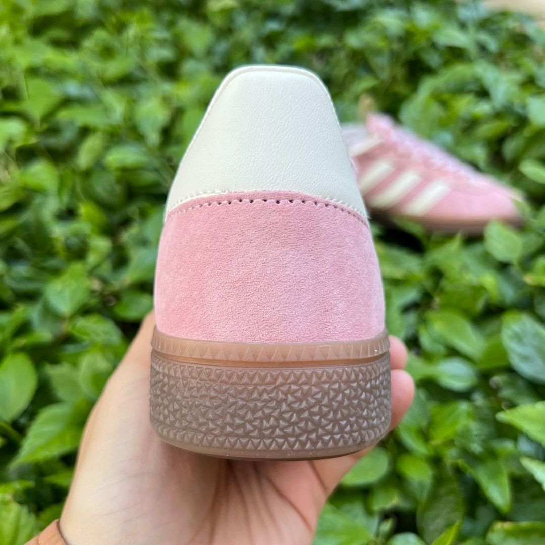 Adidas Handball Spezial IF6561 Women's Clear Pink Suede Cloud White Stripes Gum Sole Retro Sneakers Trainers Shoes