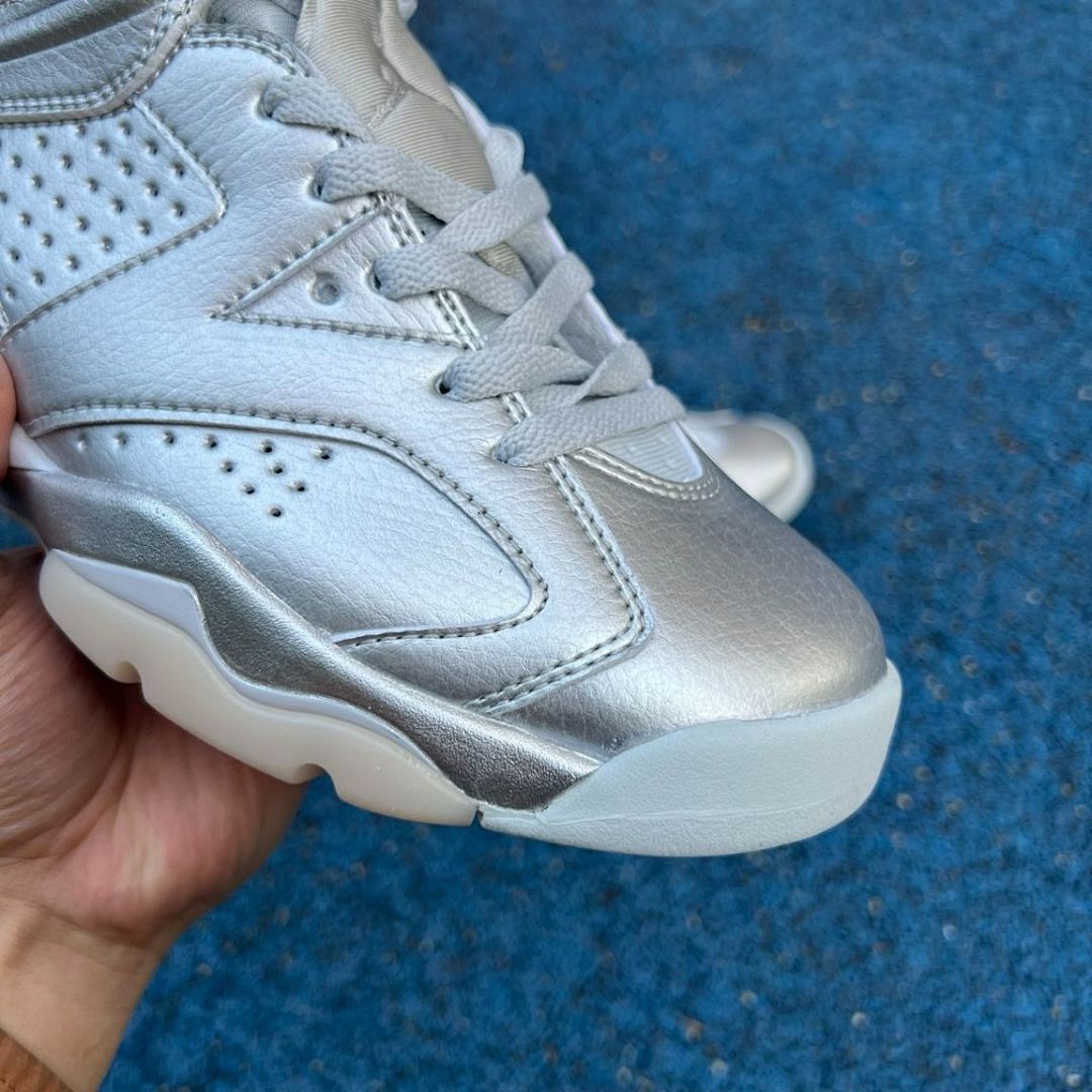 Nike Air Jordan 6 Retro Metallic Silver CT8529-070 Men's Basketball Sneakers Shoes