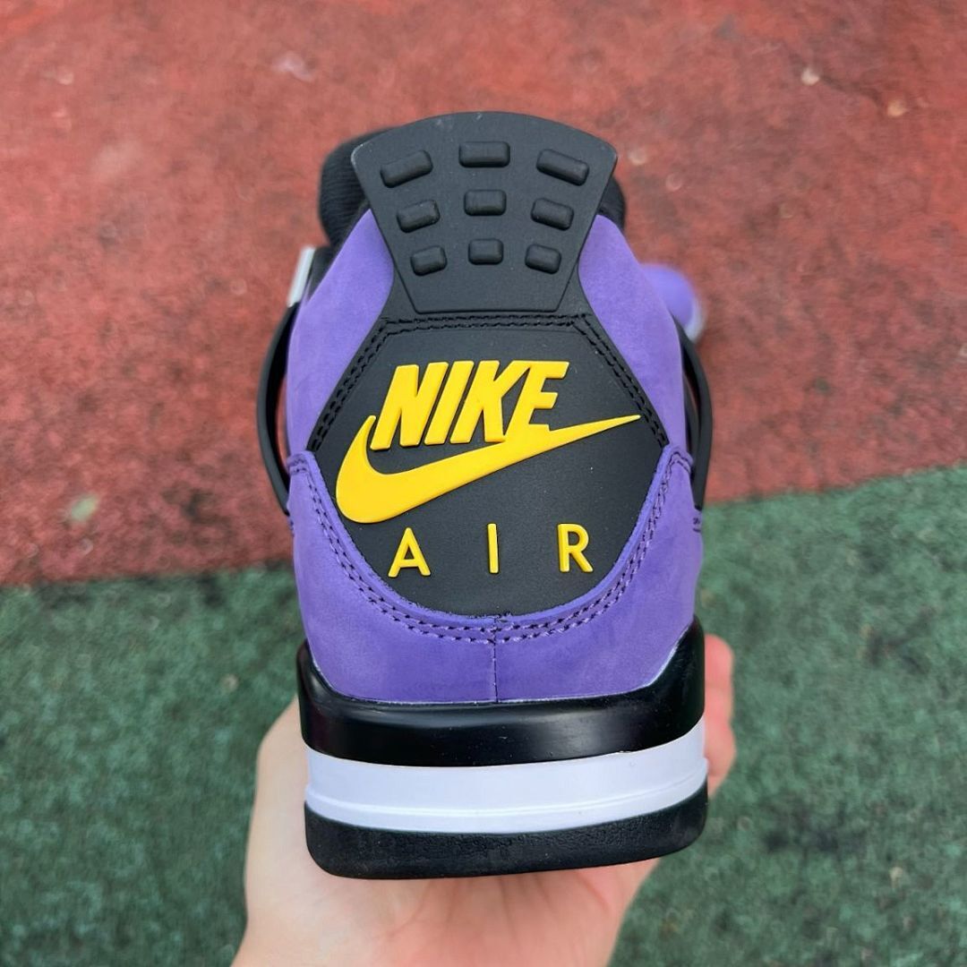 Women's Nike Air Jordan 4 Retro "Canyon Purple" Black Suede Sneakers AQ9129-500