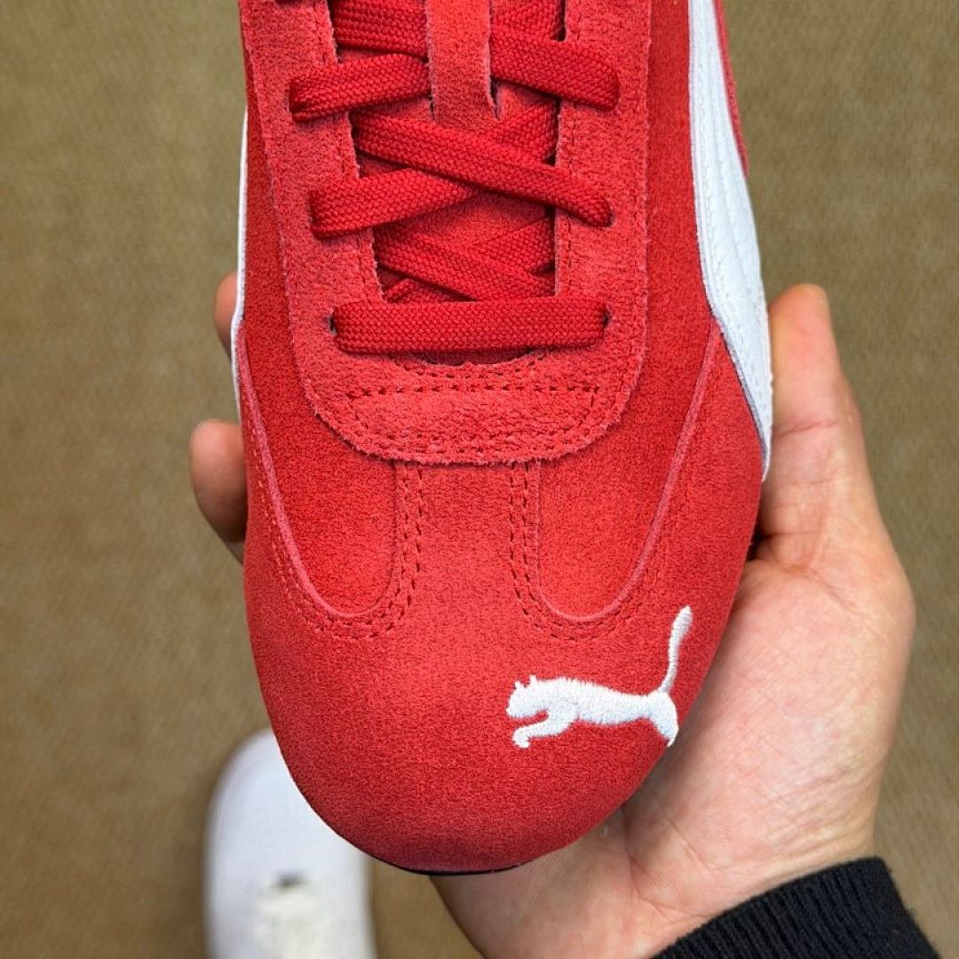 PUMA Speedcat Scuderia Ferrari Motorsport Driving Shoes Red White Suede Men's Sneakers