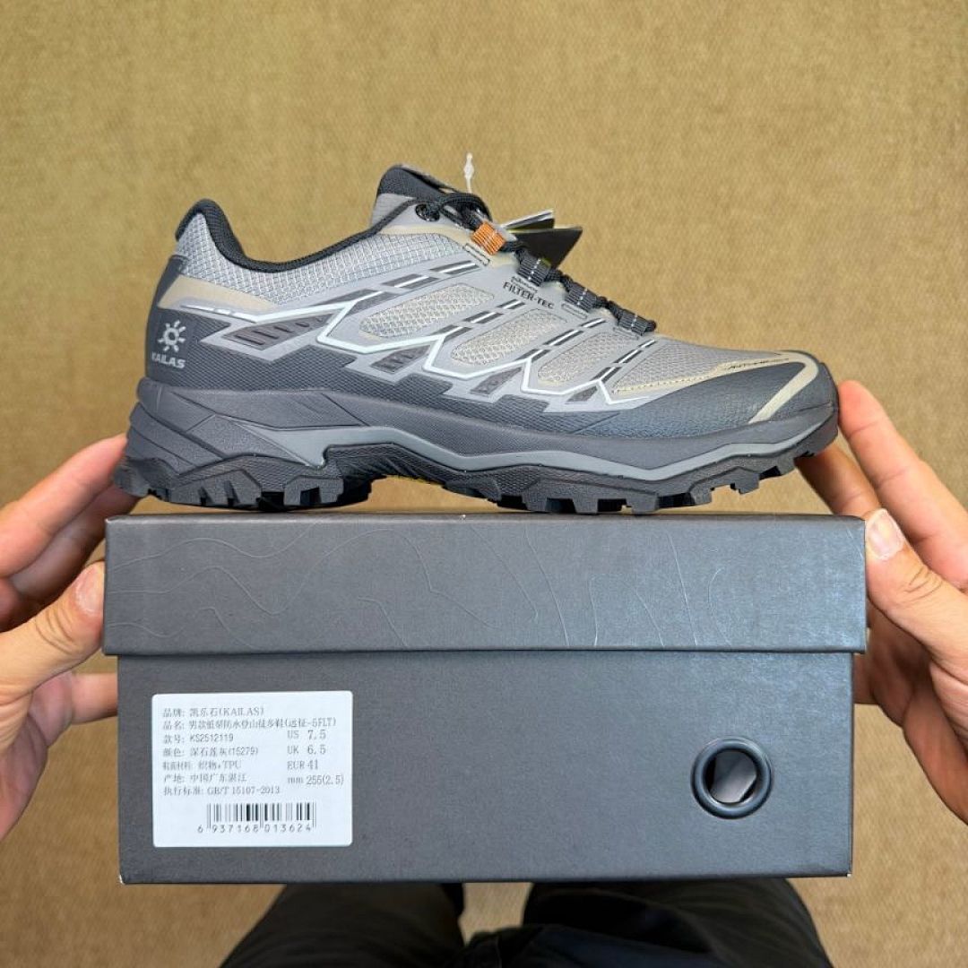 KAILAS FILTER-TEC Waterproof Breathable Men's Trail Running Hiking Shoes Grey