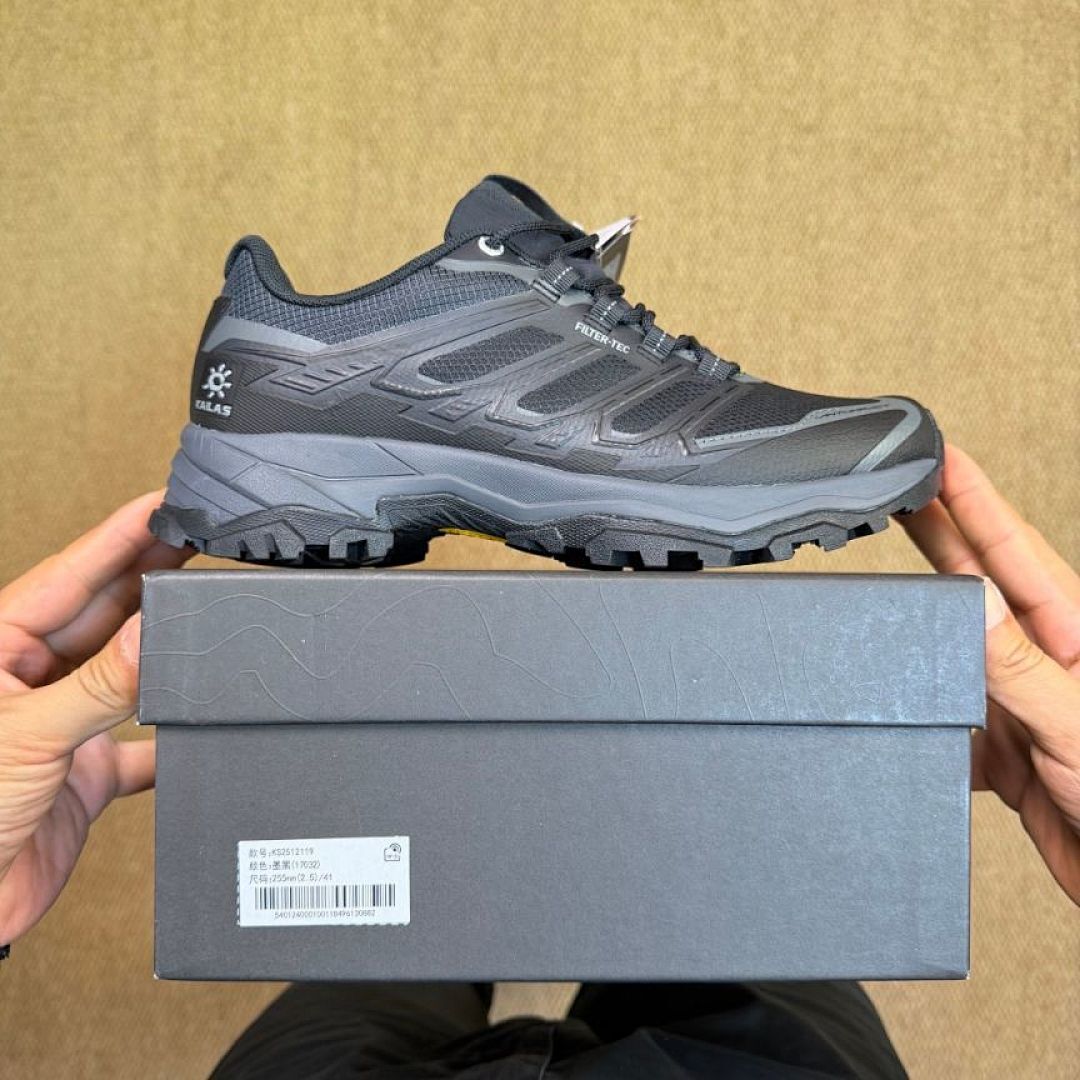 Kailas FILTER-TEC Men's Outdoor Trail Running Hiking Shoes All-Terrain Waterproof Breathable Black Grey