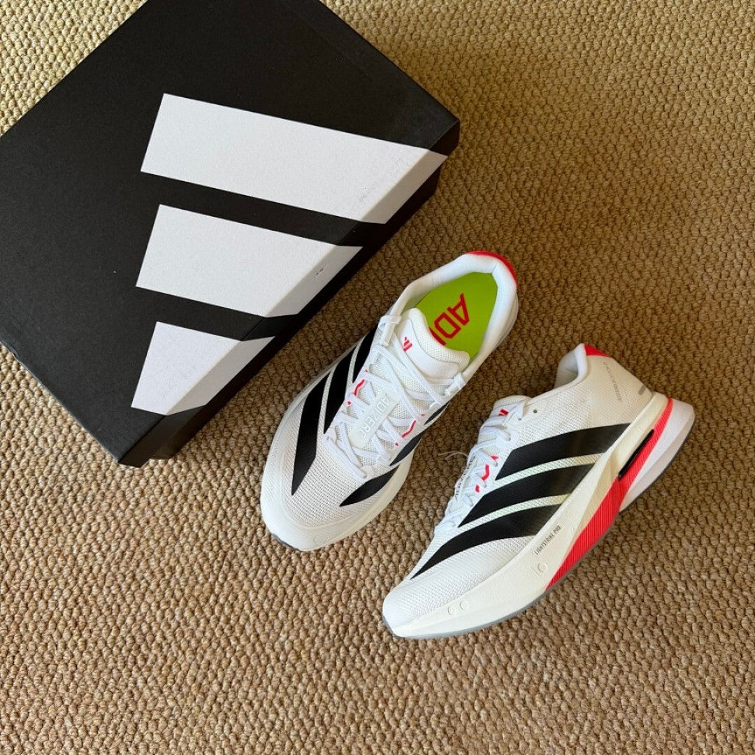Adidas Adizero Adios Pro 3 Men's Running Race Shoes Cloud White Core Black Solar Red Lightstrike Pro Carbon Plate HQ8438