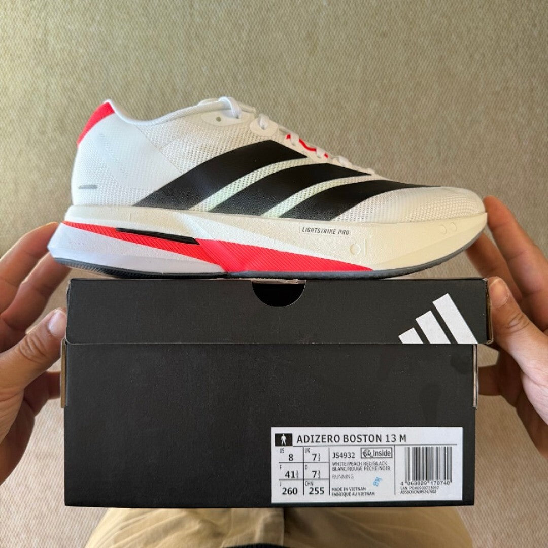 Adidas Adizero Adios Pro 3 Men's Running Race Shoes Cloud White Core Black Solar Red Lightstrike Pro Carbon Plate HQ8438