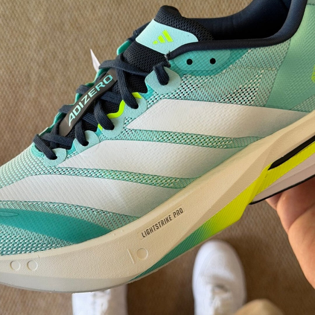 Adidas Adizero Adios Pro 3 Running Shoes - Pulse Mint / Lucid Lemon / Core Black - Men's Race Day Marathon Carbon Plate Sneakers - GZ8451