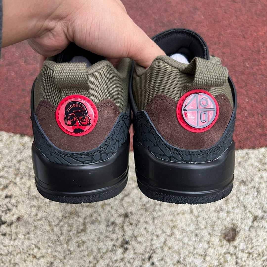 Nike Air Jordan Stay Loyal 3 FQ1750-200 Neutral Olive Black Brown Men's Lifestyle Sneakers Hybrid Elephant Print Shoes