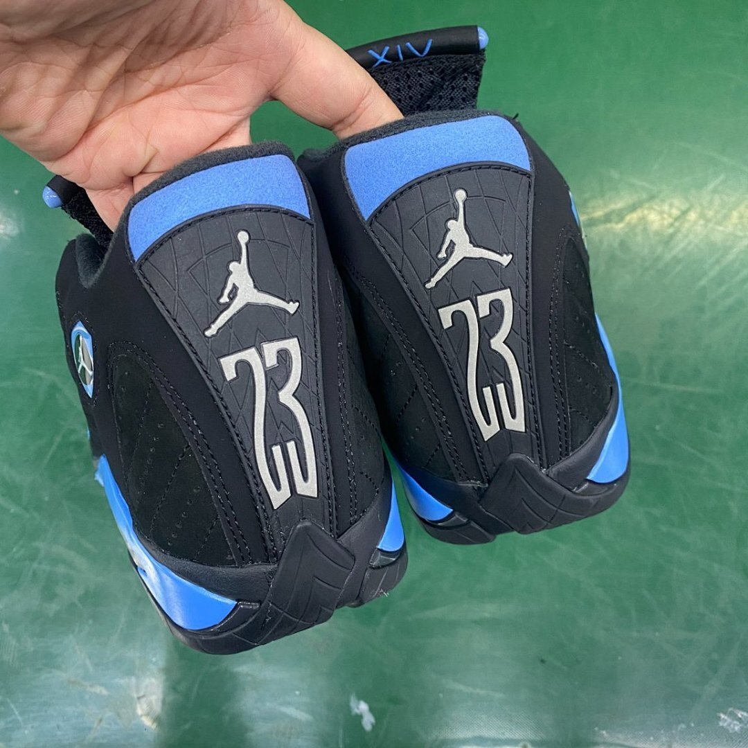 Air Jordan 14 Retro "Varsity Royal" Black Royal Blue Metallic Silver 311818-041 Men's Sneakers