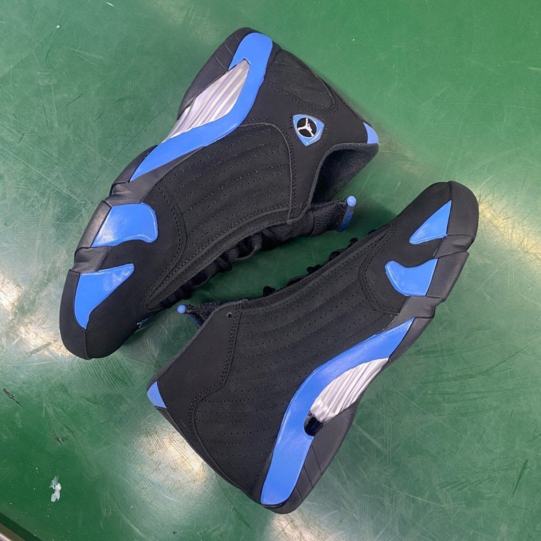Air Jordan 14 Retro "Varsity Royal" Black Royal Blue Metallic Silver 311818-041 Men's Sneakers
