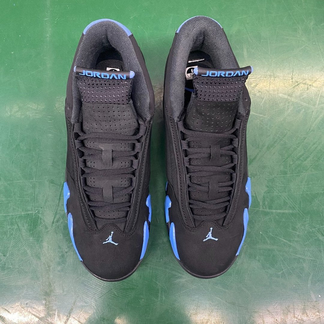 Air Jordan 14 Retro "Varsity Royal" Black Royal Blue Metallic Silver 311818-041 Men's Sneakers
