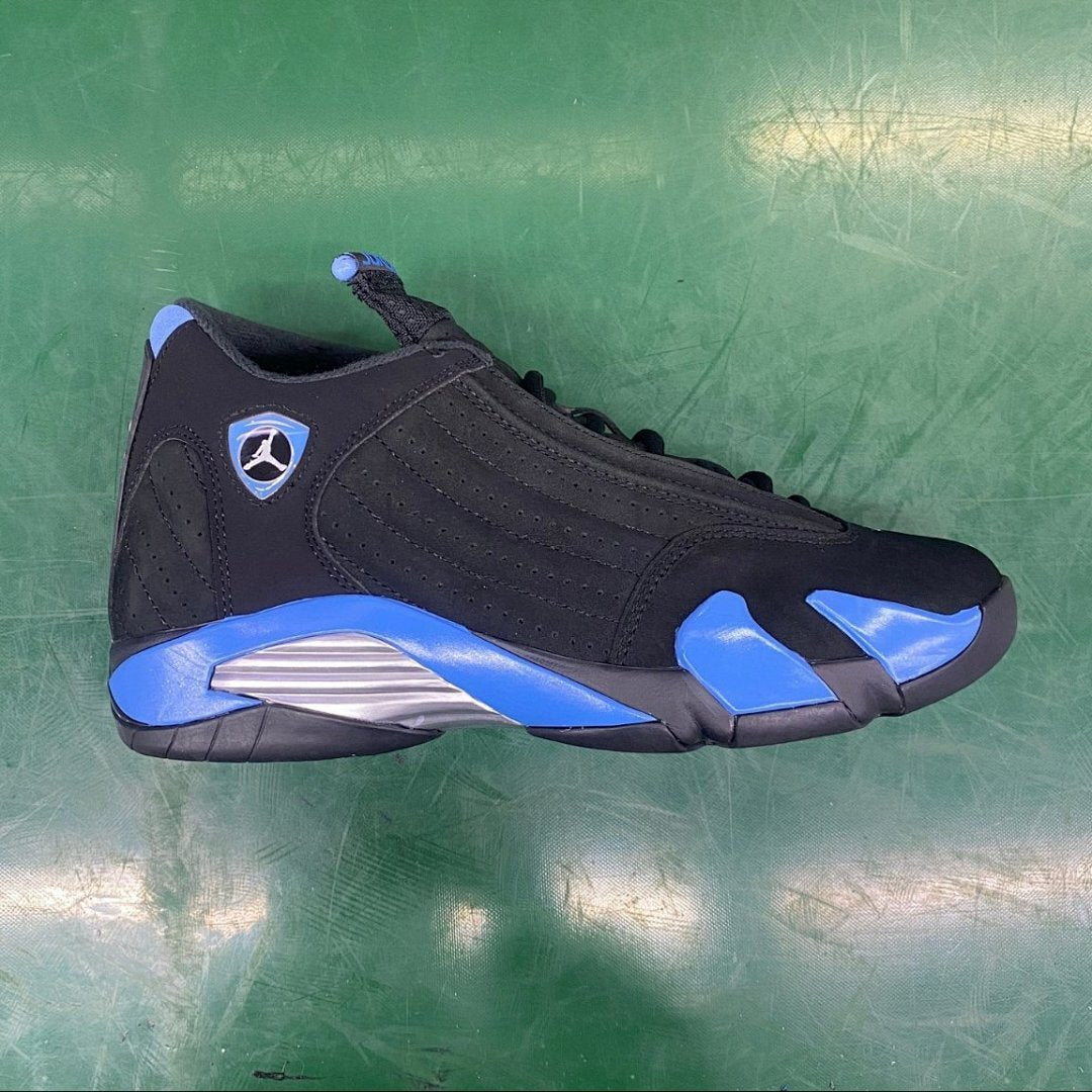 Air Jordan 14 Retro "Varsity Royal" Black Royal Blue Metallic Silver 311818-041 Men's Sneakers