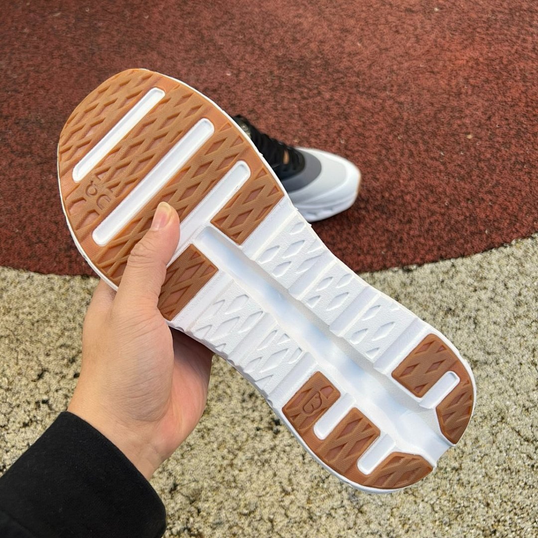 On Cloud Tеophase Running Shoes Lifestyle Sneakers Black White Grey Gum