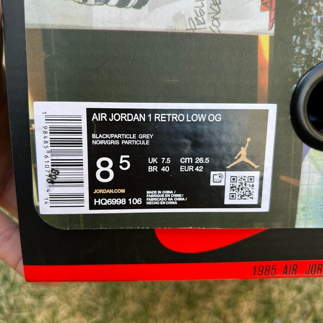 Union x Air Jordan 1 Low OG "Black Toe" White Black Red Sail Sneakers FD2565-100 - Men's Nike Jordan Collaboration Shoes