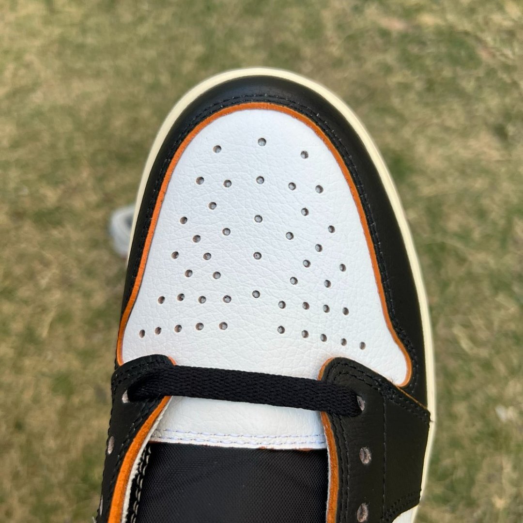Union x Air Jordan 1 Low OG "Black Toe" White Black Red Sail Sneakers FD2565-100 - Men's Nike Jordan Collaboration Shoes