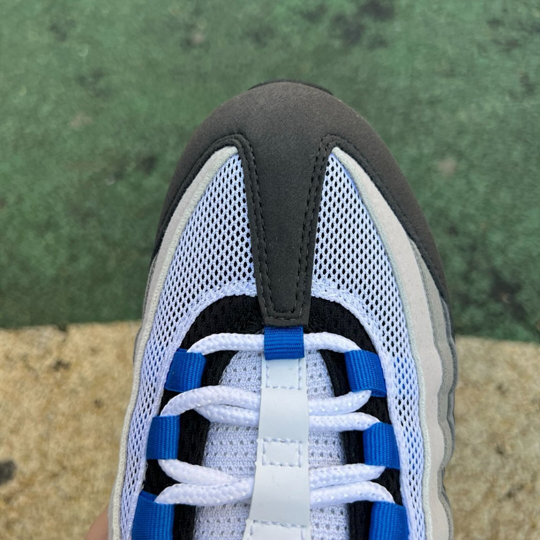 Nike Air Max 95 'Photo Blue' Men's Running Shoes Black White Grey Hyper Royal 609048-088