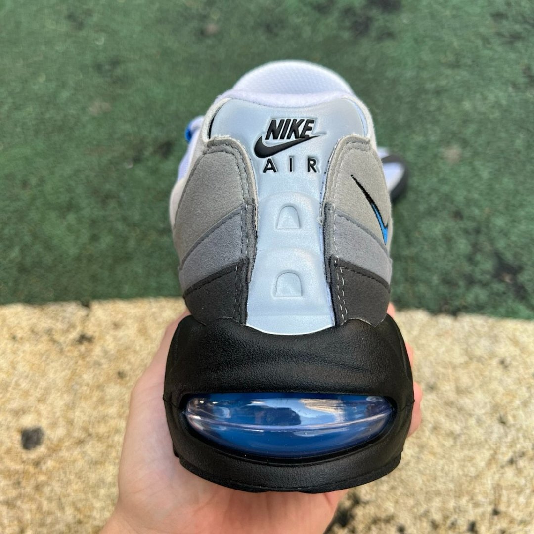 Nike Air Max 95 'Photo Blue' Men's Running Shoes Black White Grey Hyper Royal 609048-088