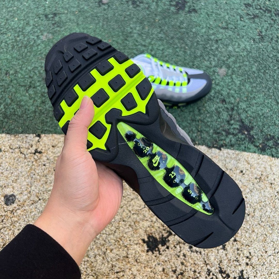Nike Air Max 95 OG Neon Volt Grey Black CT1689-001 Men's Sneakers