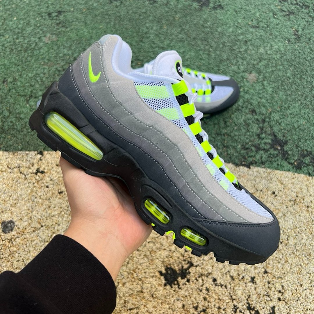 Nike Air Max 95 OG Neon Volt Grey Black CT1689-001 Men's Sneakers