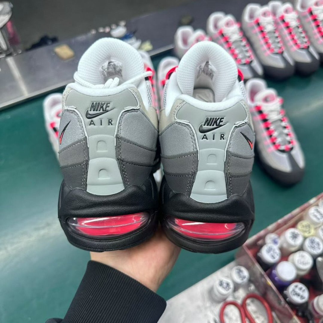 Nike Air Max 95 'Pink Foam' Grey Fog Black White Women's Running Shoes Sneakers Trainers DD9573-001