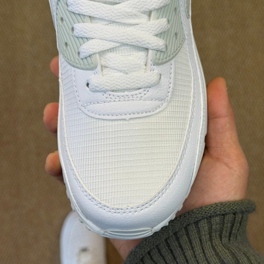 Nike Air Max 90 White Light Grey Blue Casual Sneakers Men Women Running Shoes Classic Retro Trainers Lifestyle Sport Footwear Comfortable Durable Nike Air Max 90 White Particle Grey Blue