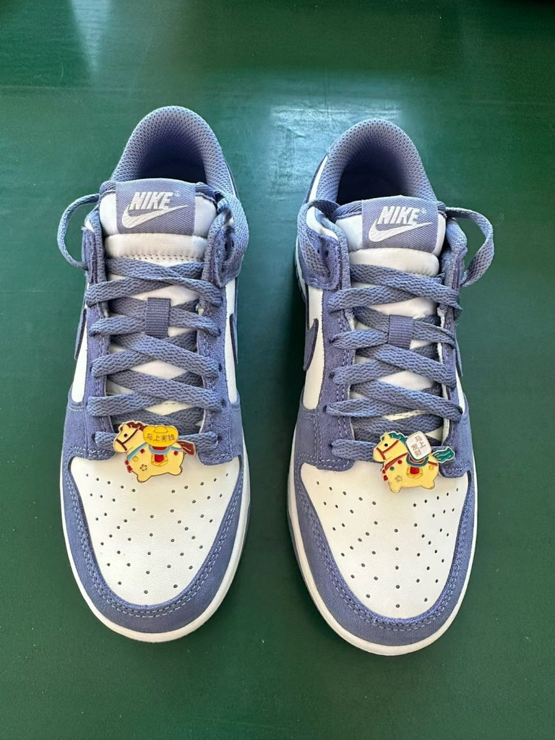 Nike Dunk Low LX Phantom Light Smoke Grey FJ2260-001 Periwinkle Blue Cream Sail Sneakers Shoes Men's Women's