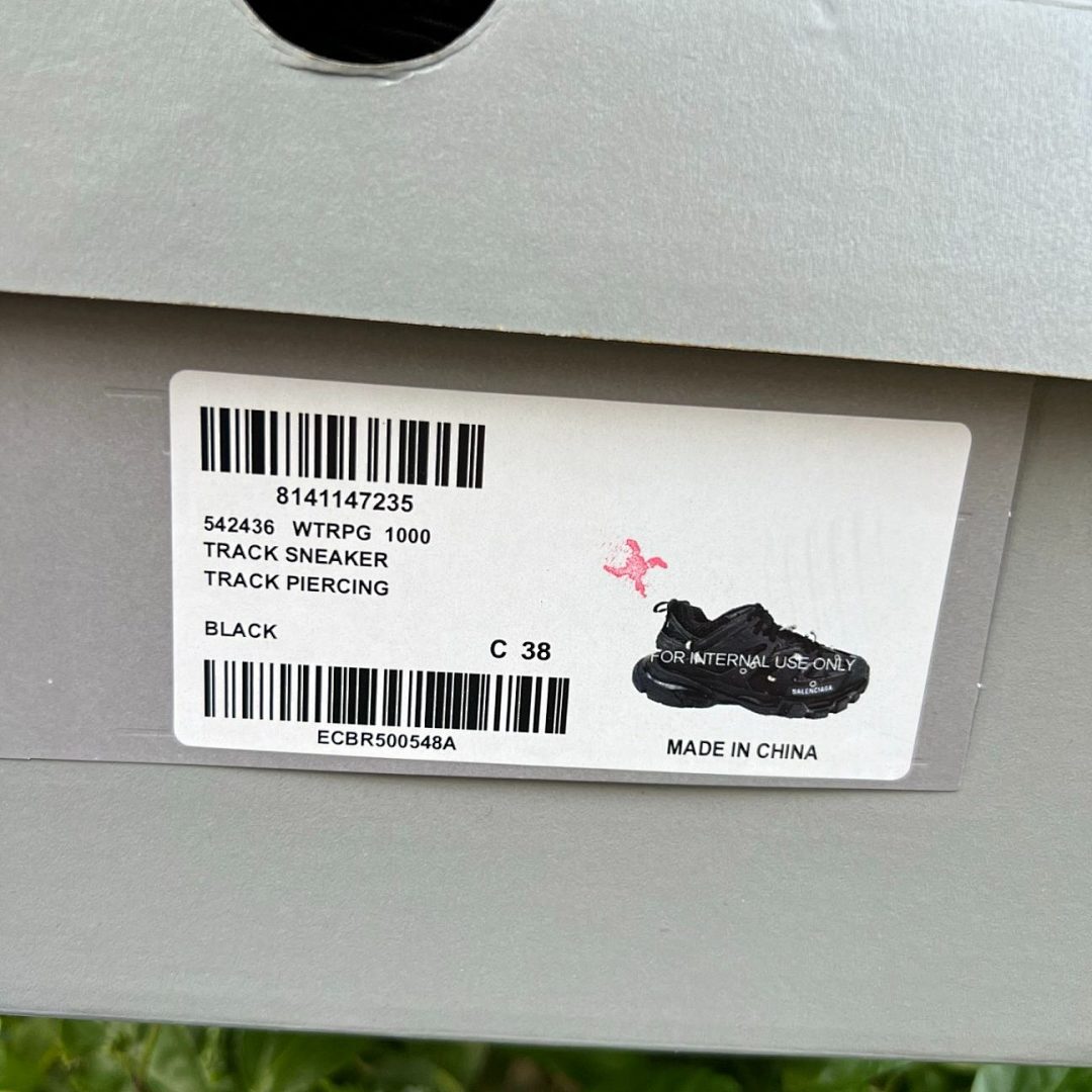 Balenciaga Track Trainer Sneaker All Black Men's Women's Luxury Designer Shoes