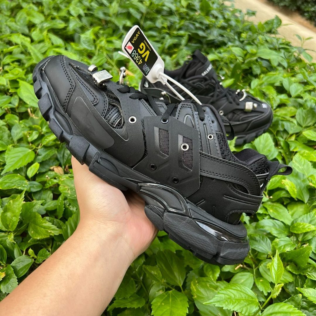 Balenciaga Track Trainer Sneaker All Black Men's Women's Luxury Designer Shoes