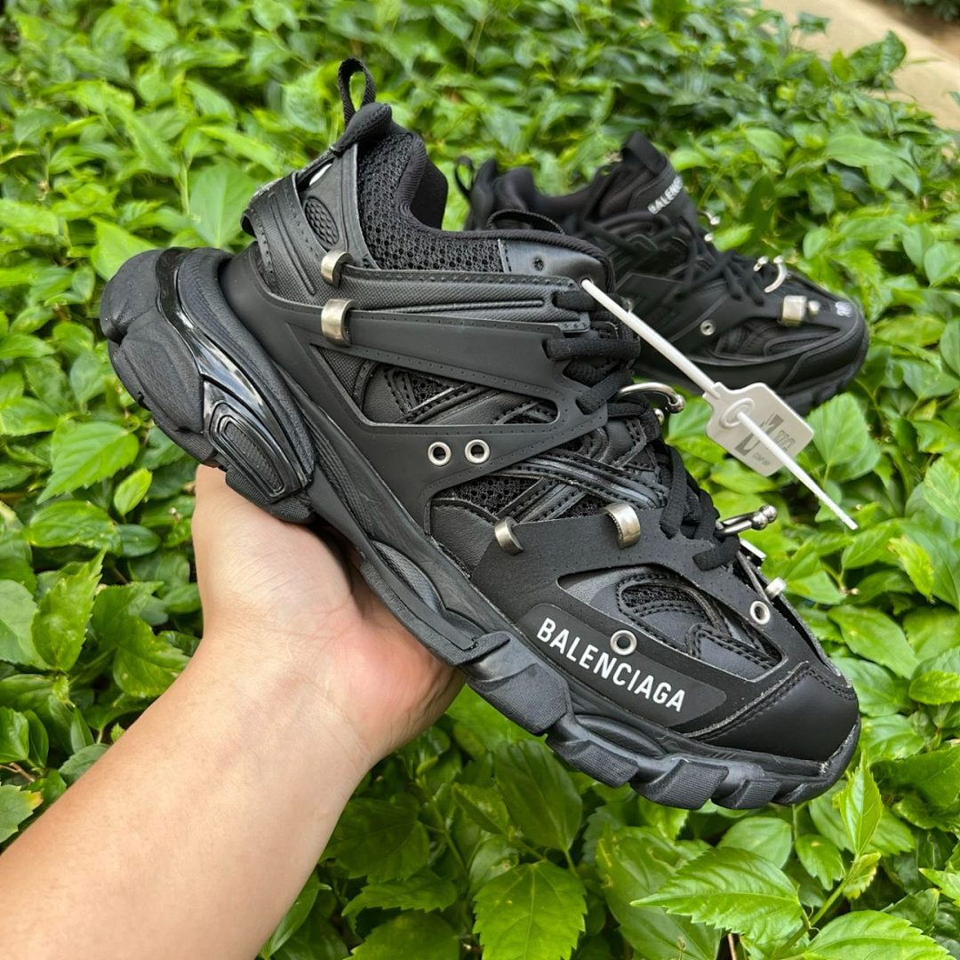 Balenciaga Track Trainer Sneaker All Black Men's Women's Luxury Designer Shoes