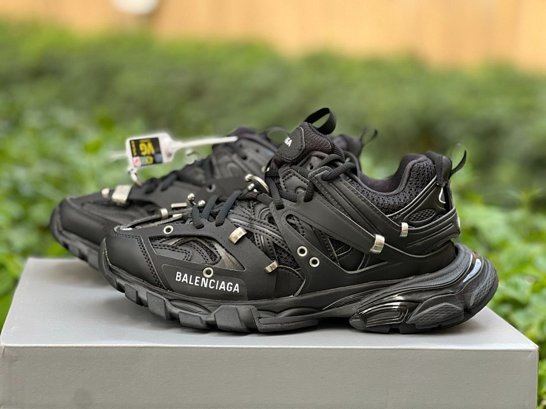 Balenciaga Track Trainer Sneaker All Black Men's Women's Luxury Designer Shoes