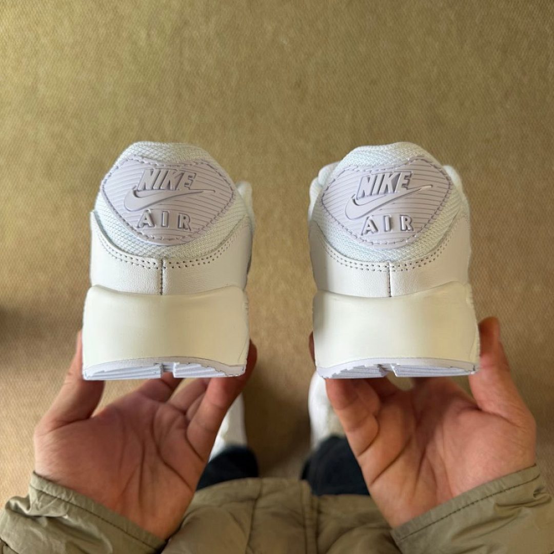 Nike Air Max 90 'White/Sail-White' (DX0116-100) Men's Women's Classic Lifestyle Running Shoes Sneakers Trainers Off-White Cream