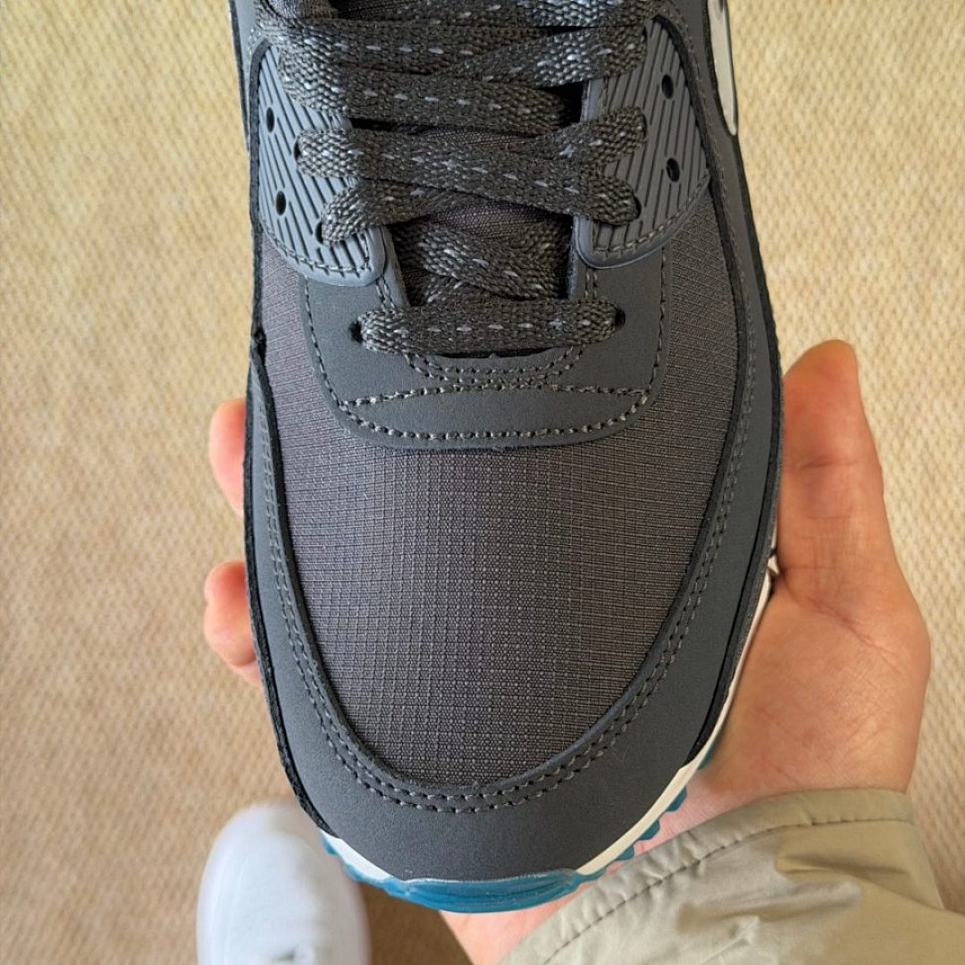 Nike Air Max 90 Black Iron Grey White Photo Blue Men's Lifestyle Sneakers Shoes DQ8974-001